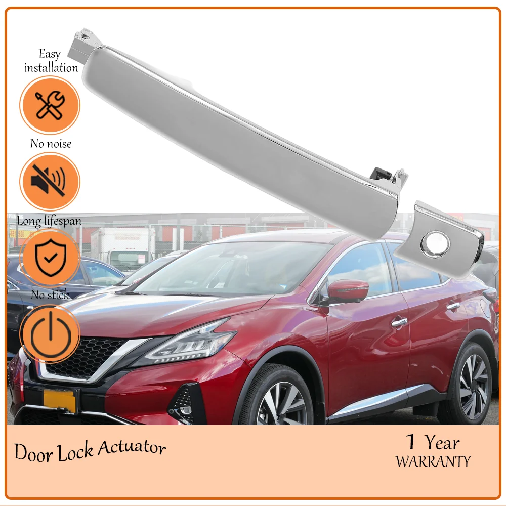 

Silver Front Left Exterior Door Handle Compatible With 2008-2013 Nissan Rogue 2003-2007 Murano Replace OE 80640-CA012 80640CA012