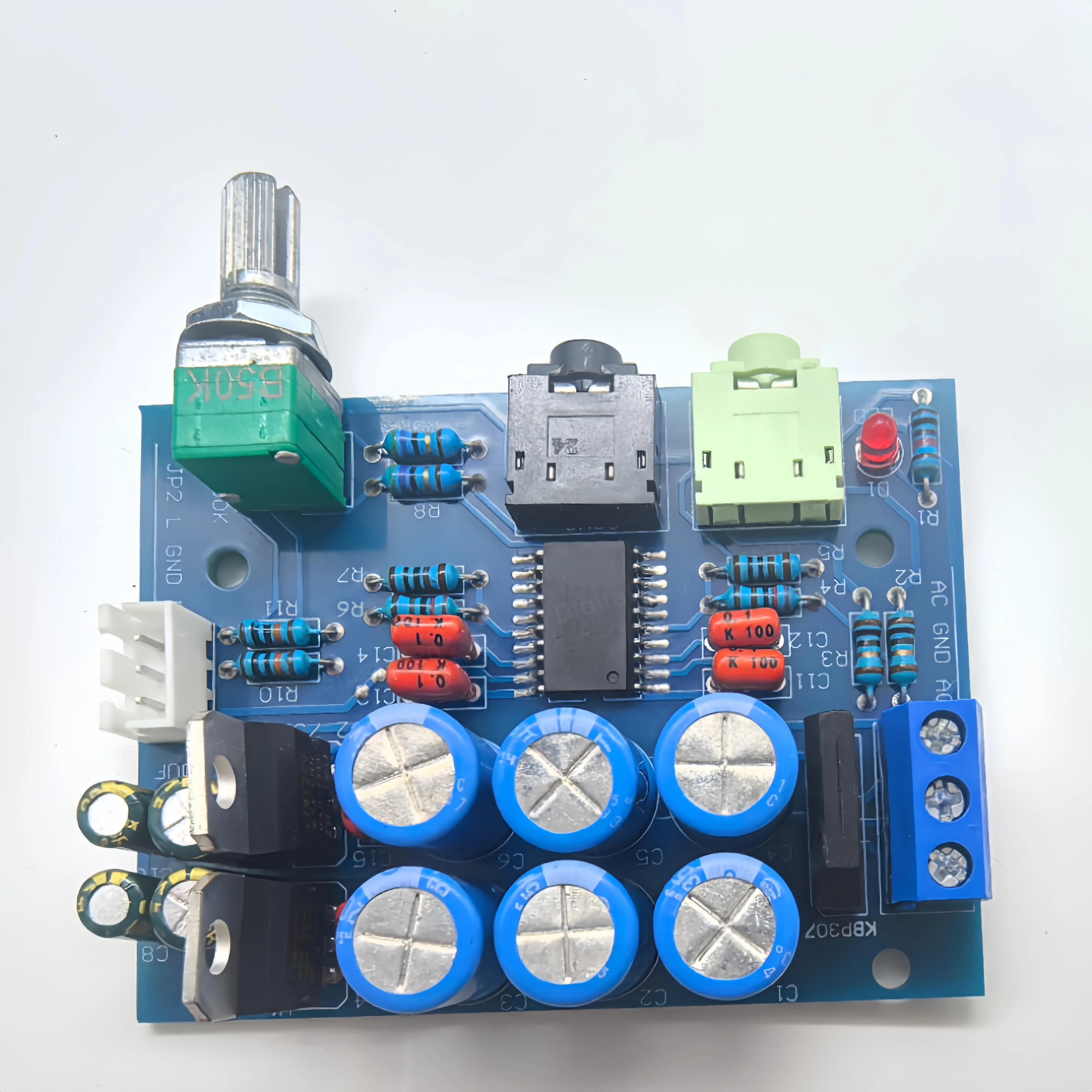 TPA6120A2 HiFi Audiophile Headphone Amplifier Board, AC Dual 12V-15V Input, Ultra Low Background Noise Amp Module
