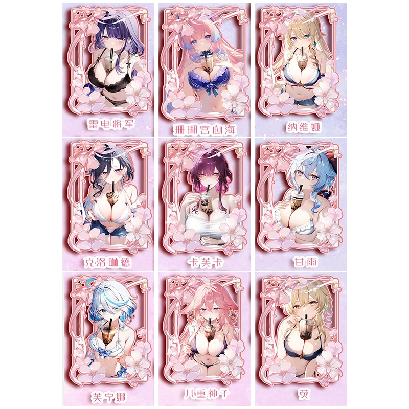 

Аниме История Богини Raiden Shogun Yae Miko Kafka Ganyu Sangonomiya Kokomi Металлическая карта Рождественские подарки на день рождения Коллекция игрушек