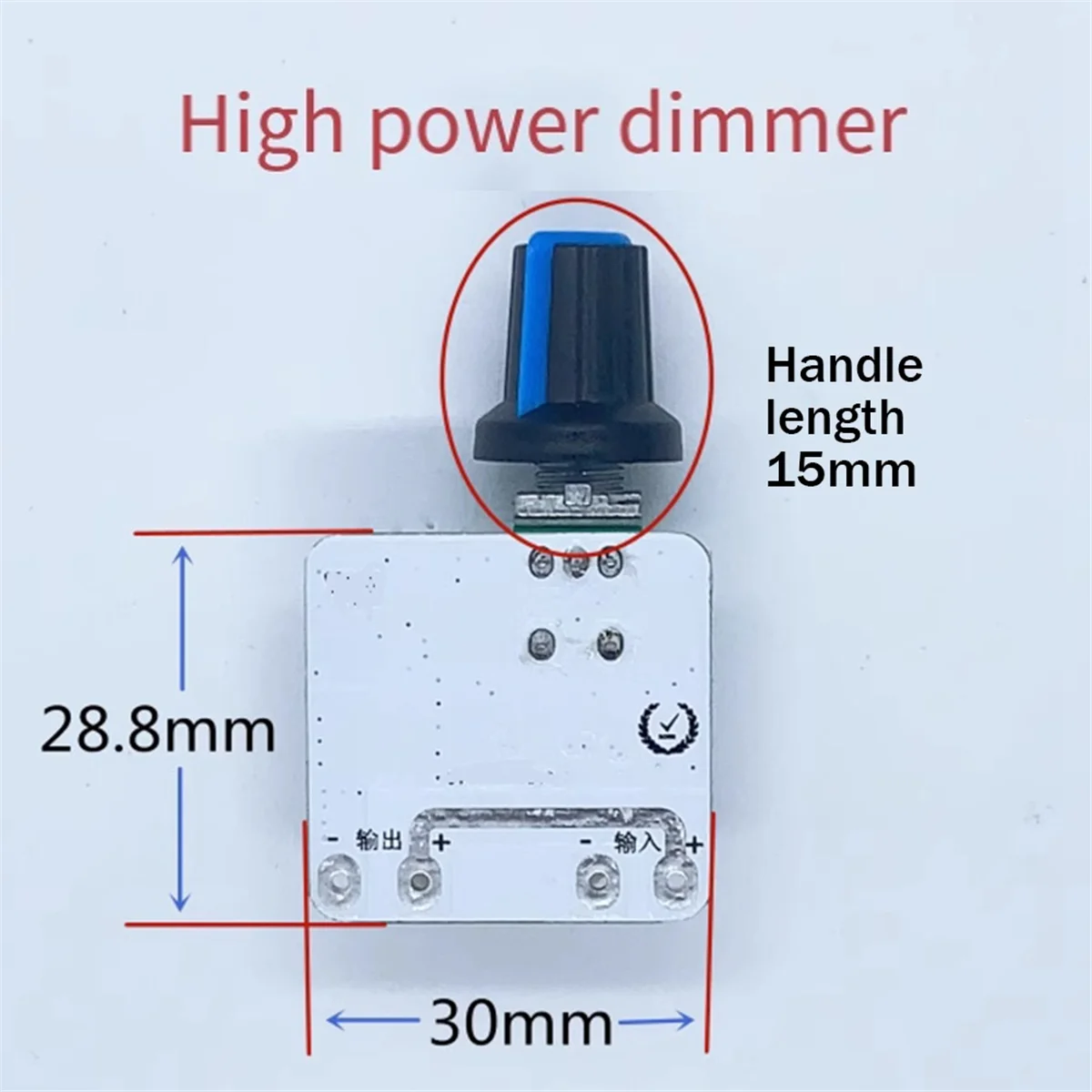 LED Constant Voltage Dimmer Board Control Module Table Lamp Stepless Knob Potentiometer Live Fill Light Dimmer Module,A