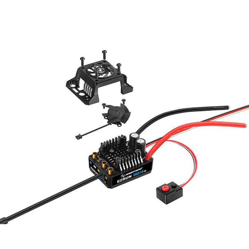 Hobbywing センサー付きブラシレス 80A ESC EzRun MAX10 G2 防水 1/10 RC カー & ショートコーストラック用 モンスターアドベンチャー用