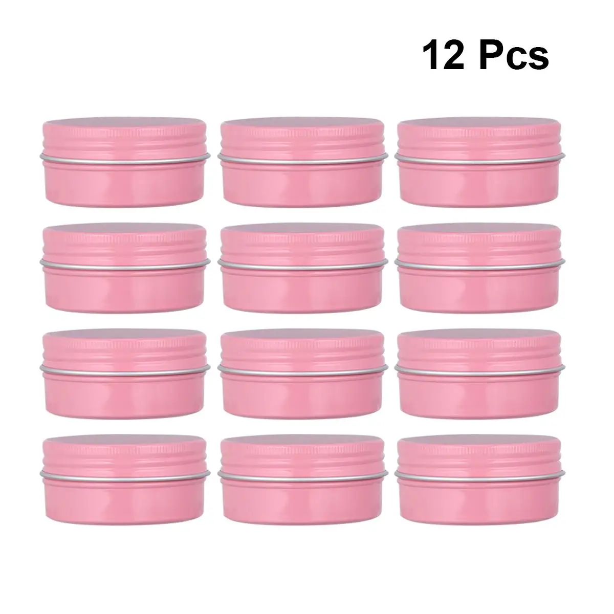 

12 Pcs Aluminum Boxes for Cosmetics Travel Samples Containers Lids Lightweight Portable Mini Cream Box Makeups Storage