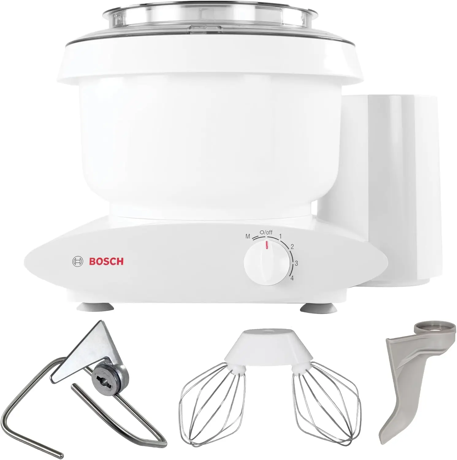 Mixer 500 Watt, 6.5 Quarts with Wire Whips, Dough Hook & NutriMill Dough Hook Extender Bundle