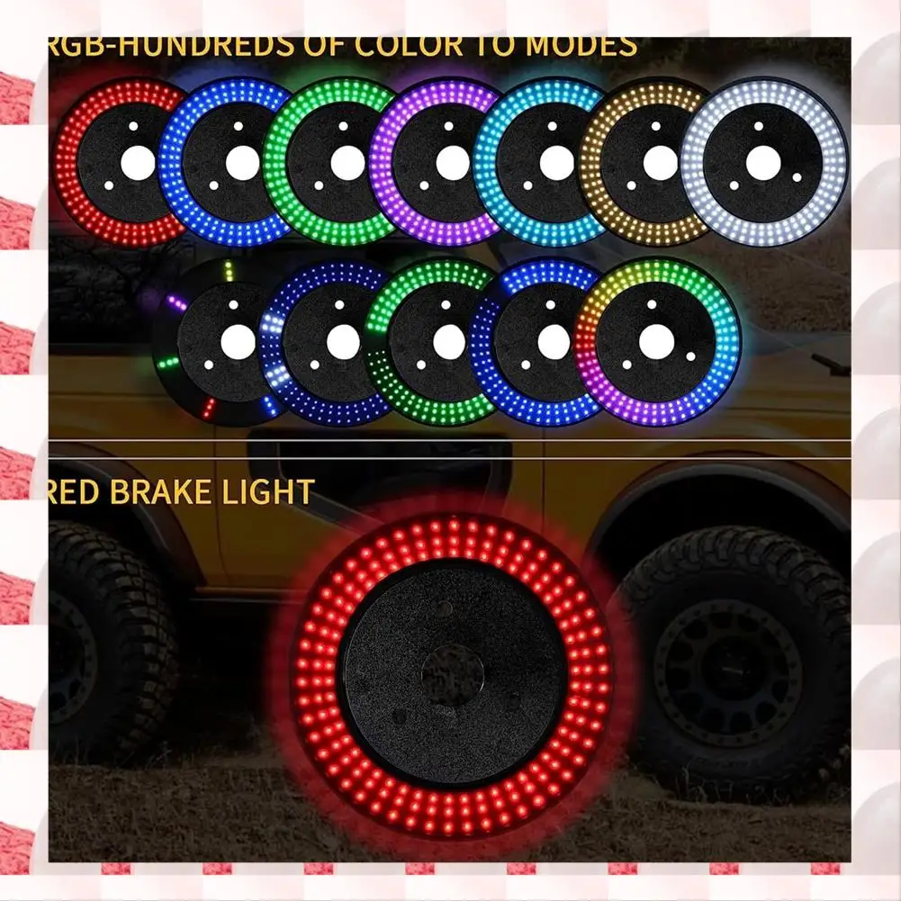 ABGN RGB Spare Tire Brake Light For Ford Bronco 2021-2024 Upgrade 3Rd Third Brake Tail Light High Mount Brake Light