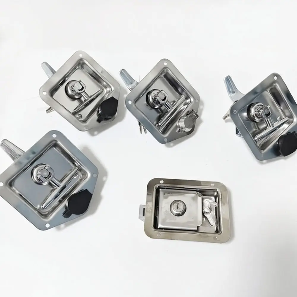 Stainless Steel T Lock For Toolbox Cabinet Truck Door Flush Mount Folding Handle Secure Latching Hardware Accessories