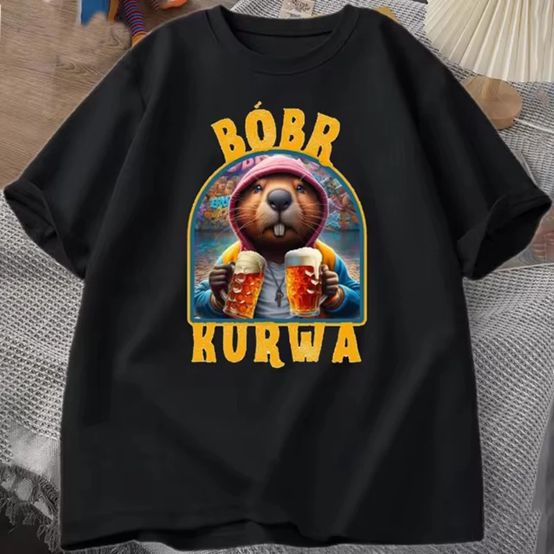 Bobr Kurwa Gladiator 남성 여성 티셔츠, 로마의 영광 그래픽 티셔츠, 보버 비버 보베렉 티셔츠, 캐주얼 그래픽 티