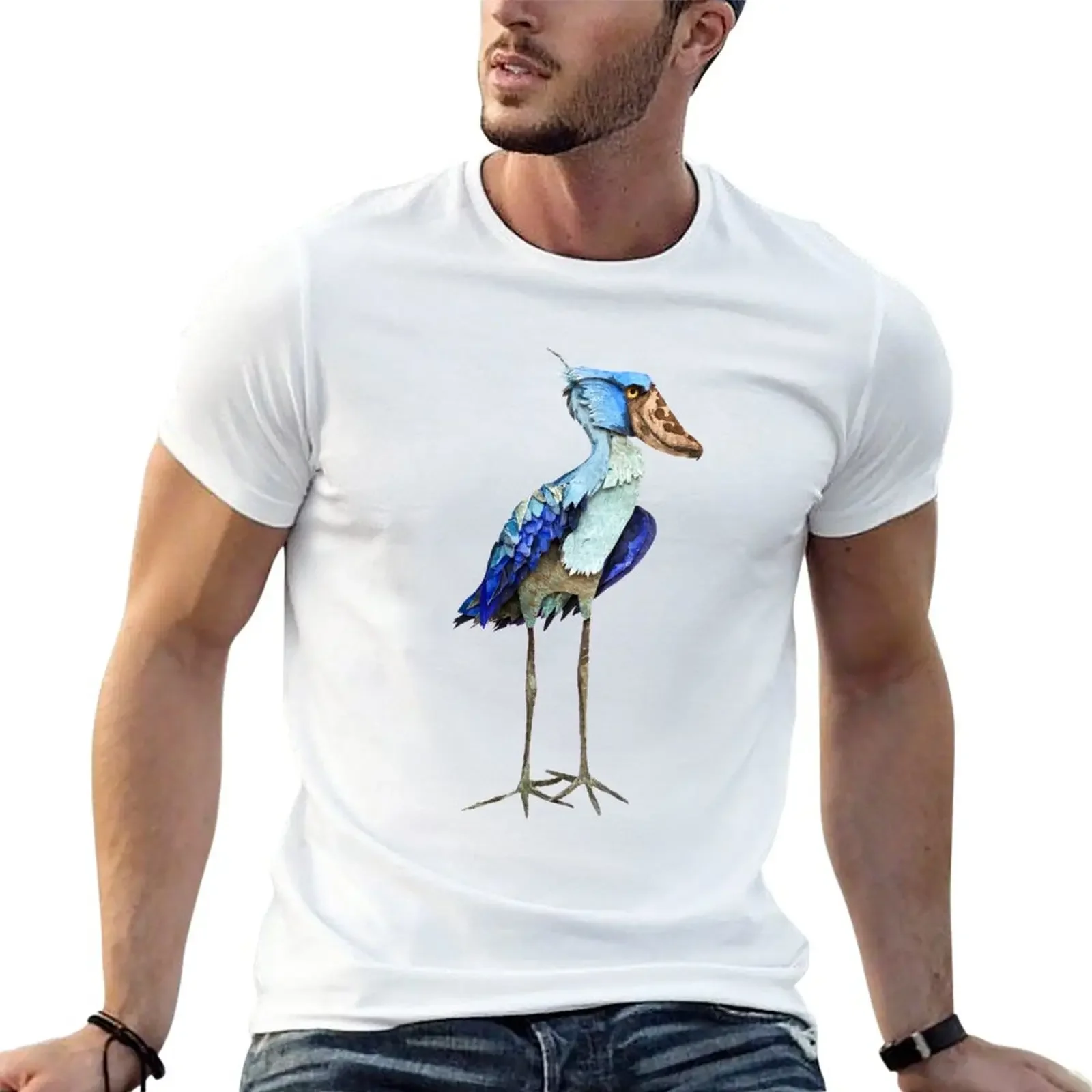 SHOEBILL STORK T-Shirt graphics kawaii clothes mens white t shirts