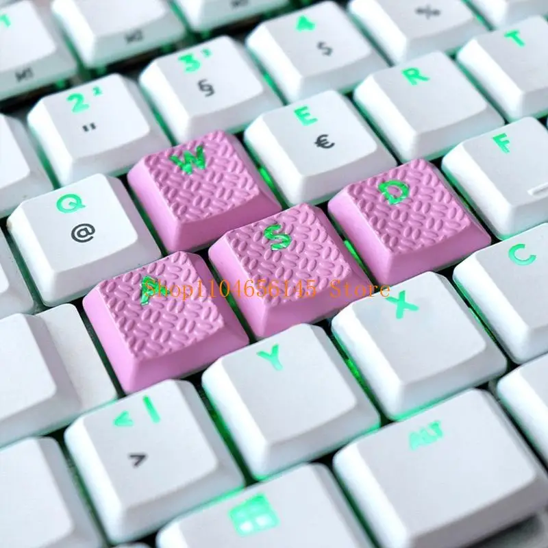 5asd DIY Keyboard Keys 8pcs ABS Backlit GL Switch Keycap w/ Texture Non-slip Cover for G913 G915 G813