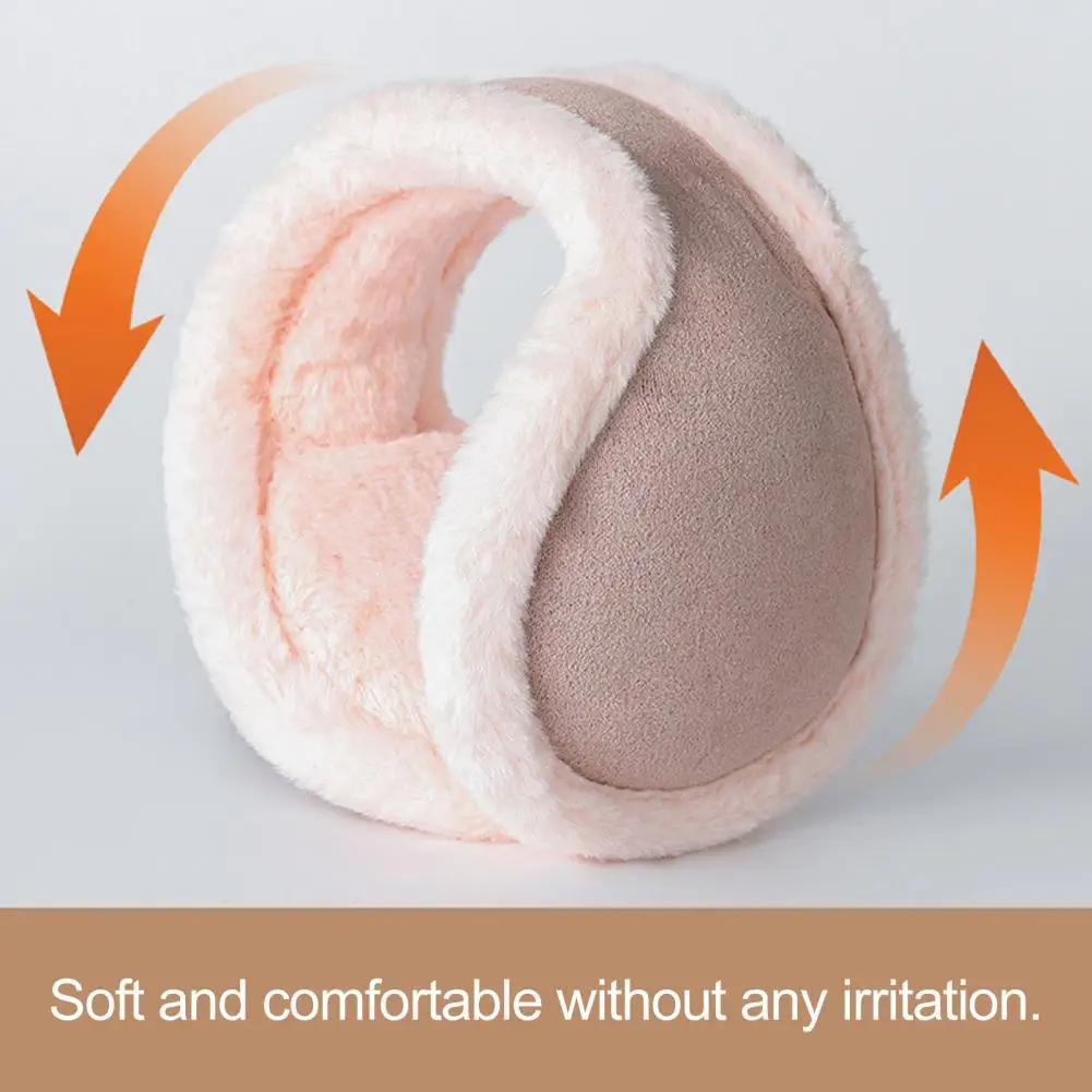 Черные зимние наушники, плюшевые наушники для женщин, складные зимние грелки для ушей, регулируемая эластичная повязка на голову, мягкие чехлы для ушей