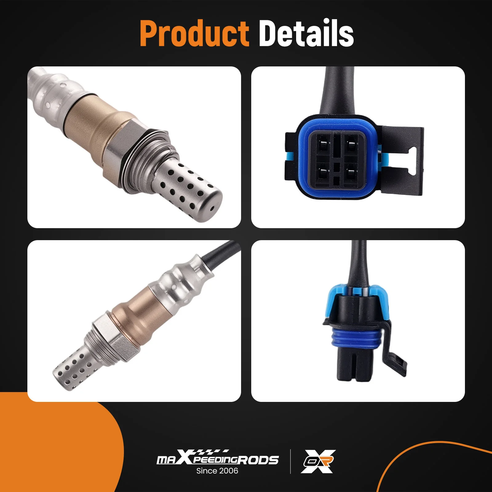 4x Oxygen Sensor Up Down For Chevrolet Express 3500 6.0L V8 GMC Savana 1500