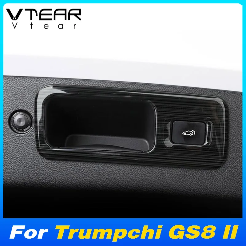 

Vtear Car Rear Trunk Seat Adjust Button Cover Decoration Panel Frame Trim Interior Accessories For GAC Trumpchi GS8 II 2022-2024
