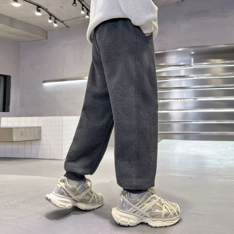 ركض شتوي للأولاد مبطن بالصوف الحراري الفاخر - دفء كامل الجسم مبطن فائق النعومة للأولاد التوأم، سراويل معزولة حراريًا #5