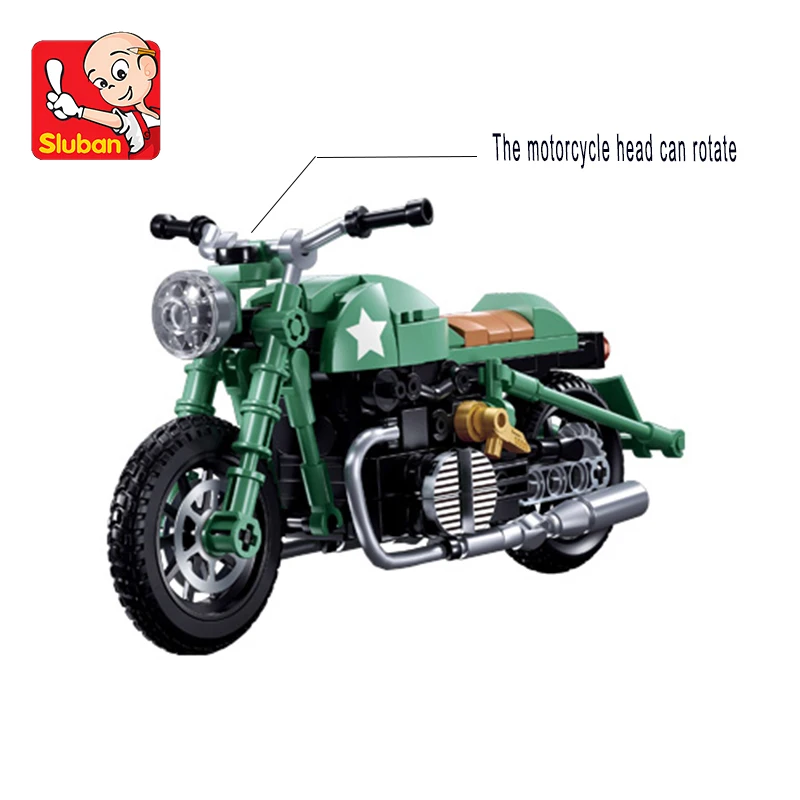 215pcs green motorcycle, puzzle building blocks, modeling building blocks, small particle building, building blocks DIY, suitabl