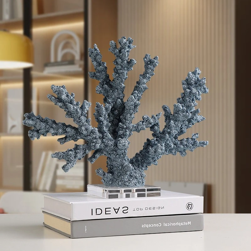 Simulated Coral Handicrafts Resin Sculpture Irregular Coral Tree Jadeite Decorative Figurines Home Decoration Accessories