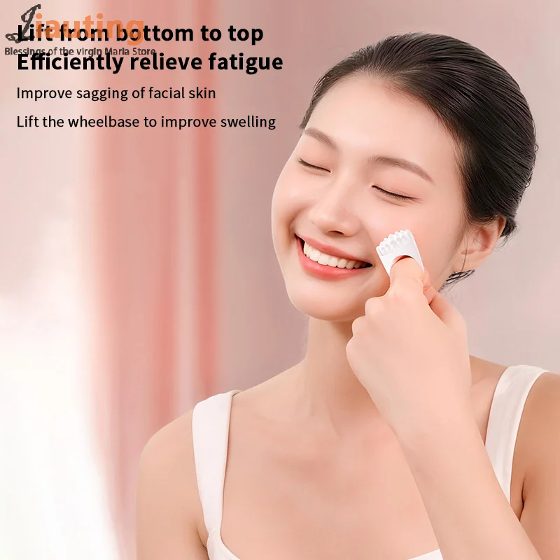 Rullo per massaggio facciale Massaggiatore manuale per sollevamento facciale Anello per bastone da massaggio rotolante Strumento per la cura della bellezza Viaggio portatile in silicone/casa