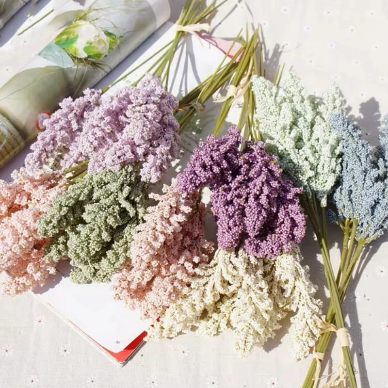 6 Teile/Bündel Fotografie Anordnung Requisiten PE Simulation Lavendel Künstliche Blumen Handgemachte Diy Bouquet Vase Dekoration