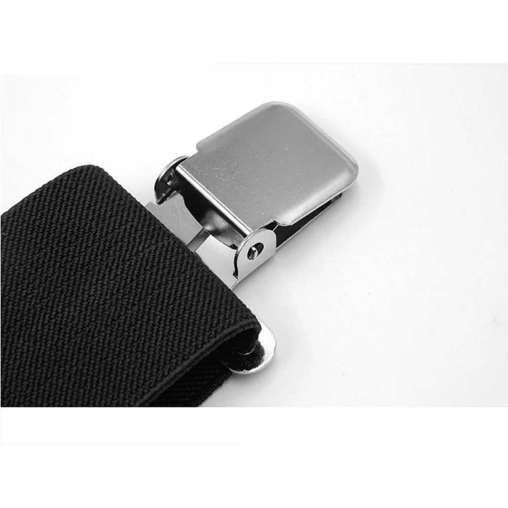 

1pc Men'S Braces Wide Adjustable Elastic Design 4 Clips Lightweight Durable Comfortable Daily Wear Back