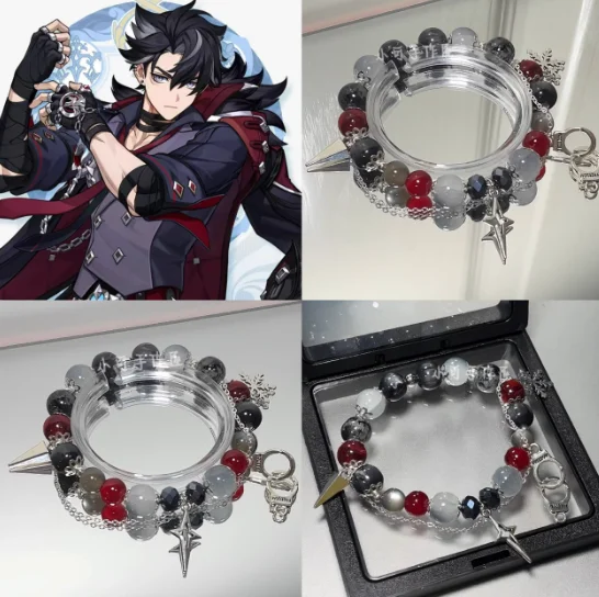 Genshin Impact Wriothesley Handmade Bracelet Unisex Hand Chain Pendant Bracelets Accessories Cosplay Props Birthday Gifts XK