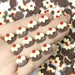 Cute Cartoon Simulation Cake Slice Nail Charms Resin Cherry Small Cake Nail Art Decorations Manicure DIY Phone Case Accessories