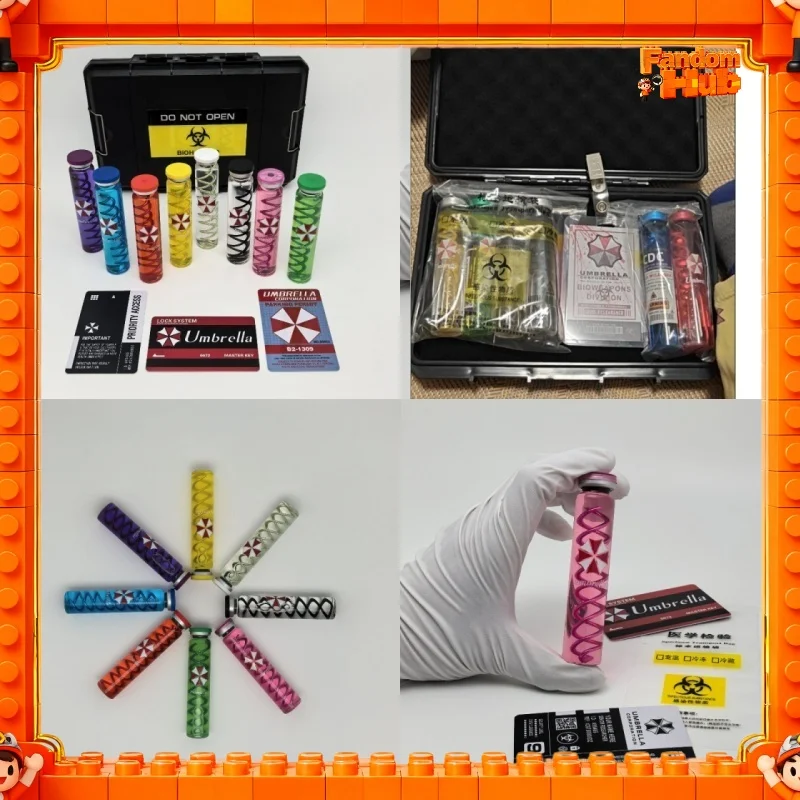 

Реплика флакона для образцов Т-вирус ручной работы в новом стиле Resident Evil | Коллекционная игрушка-модель своими руками — подарок на день рождения, 1 комплект, 8 цветов