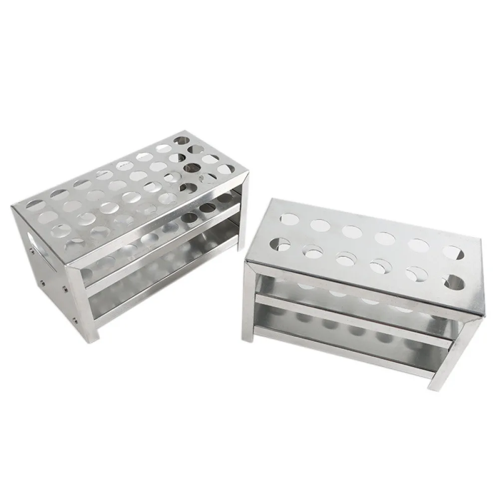 Acid Resistant Lab Tube Rack Aluminum Alloy Holder Science Education Instrument 12 32 Holes Chemistry Storage Shelves