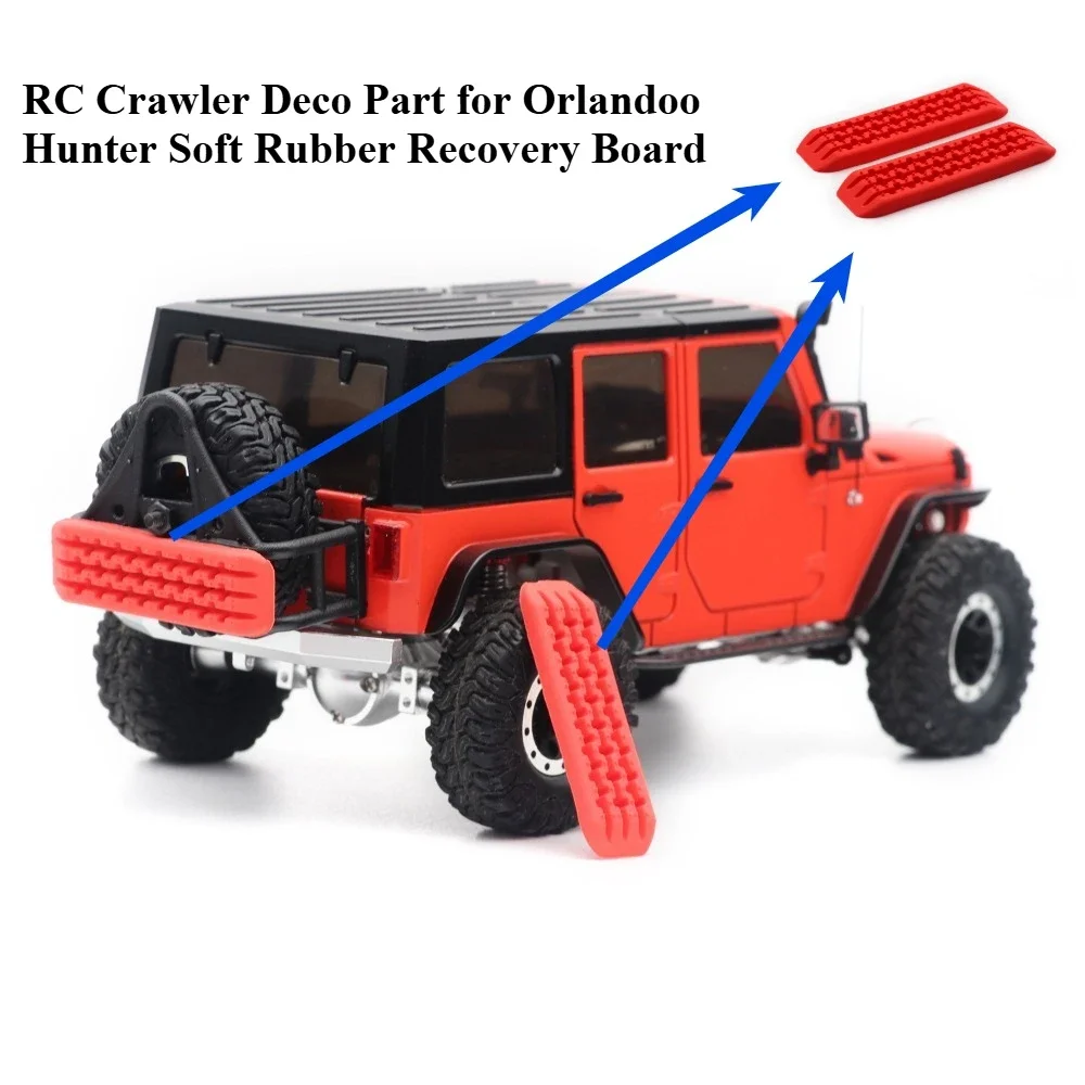 Mini RC Scale Model Offroad Soft Rubber Traction Board Custom Size For Orlandoo Hunter 1/18 1/24 1/35 Crawler Scene Accessory