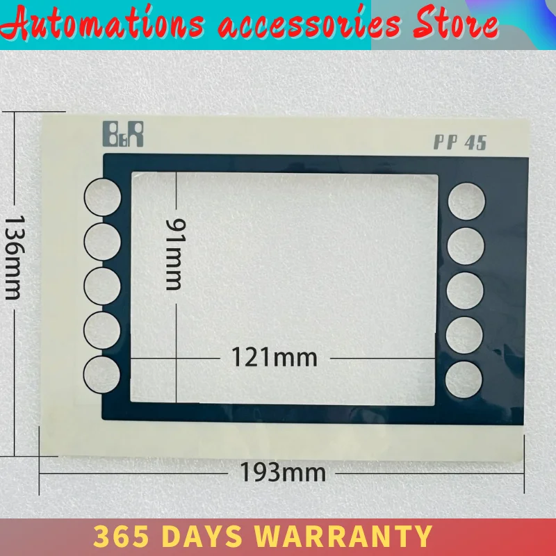 Panel de pantalla táctil, digitalizador de vidrio para PP45, 4PP045.0571-042, 4PP045.0571-062, 4PP045.0571-62, con película protectora de superposición frontal