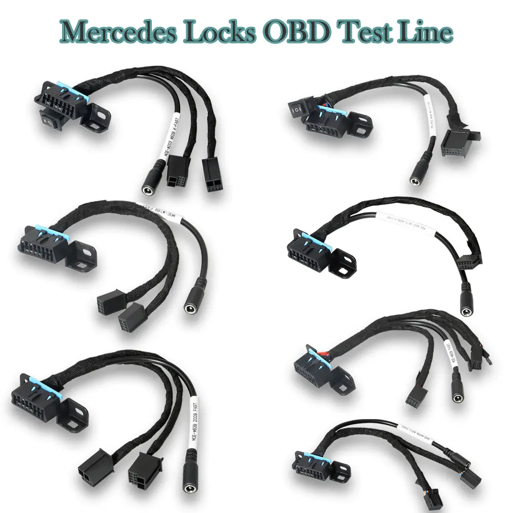 Newest 7PCS EIS ELV Test Line Cable For Mercedes VVDI MB BGA Tool Work For W209/W211/W906/W169/W208/W202/W210/W639