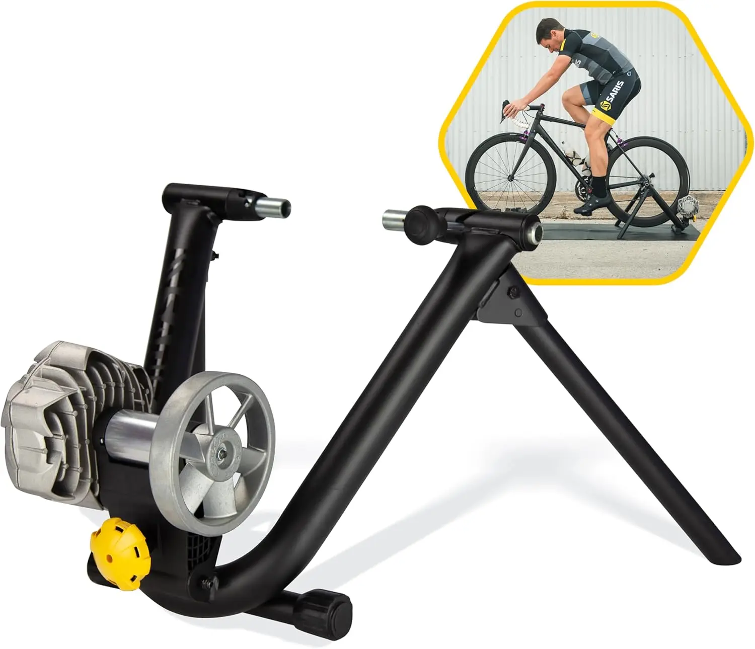 Fluid2 Indoor Bike Trainer, Smart Equipped Option, Fits Road and Mountain Bikes, Compatible with Zwift App