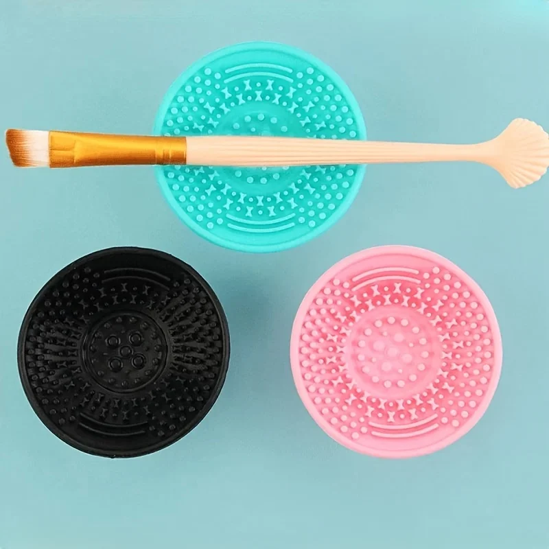 Silicone Brush Cleaner Cosmetic Make Up Washing Brush Gel Cleaning Mat Foundation Makeup Brush Cleaner Pad Scrubbe cup