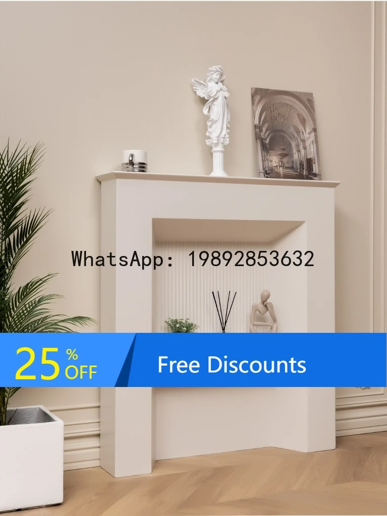 LYY Green Fireplace Cabinet Entryway Cabinet French Cream Style Storage Rack Living Room Decorative Cabinet