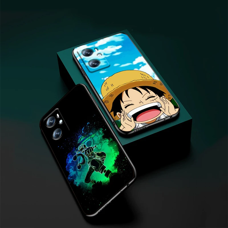 Cool Anime One Piece For OPPO Find X6 X5 X3 A54S A5 A94 A16 A53S A57 A74 A72 A98 A78 A96 A9 5G Black Phone Case