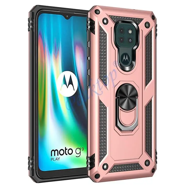 for Moto E7 Plus Case for Phone Moto E 7 Plus Case Shockproof Armor Rugged Military Protective Car Holder Magnetic Cover