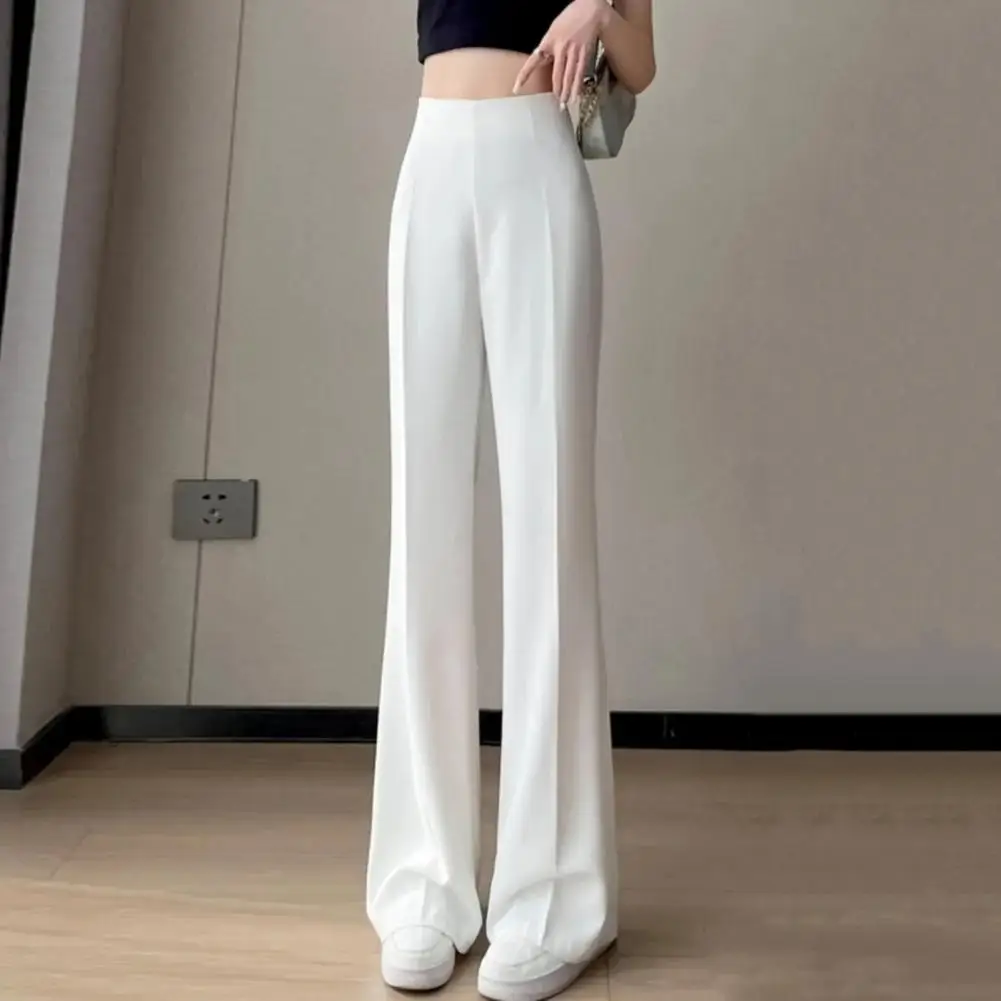 

Black Straight-leg Bell Bottoms Pants Women's Petite Size Smoke Pants Professional Ladies Casual Elegant Fashion Trousers