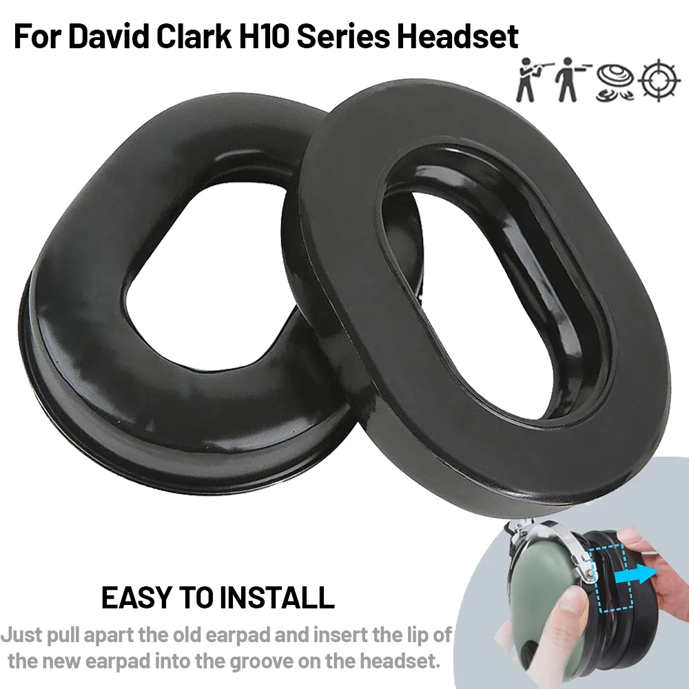 Almohadillas de Gel de repuesto compatibles con auriculares David Clark H10-60 H10-20 H10-13.4 H10-76 H10-30 H10-13S Series
