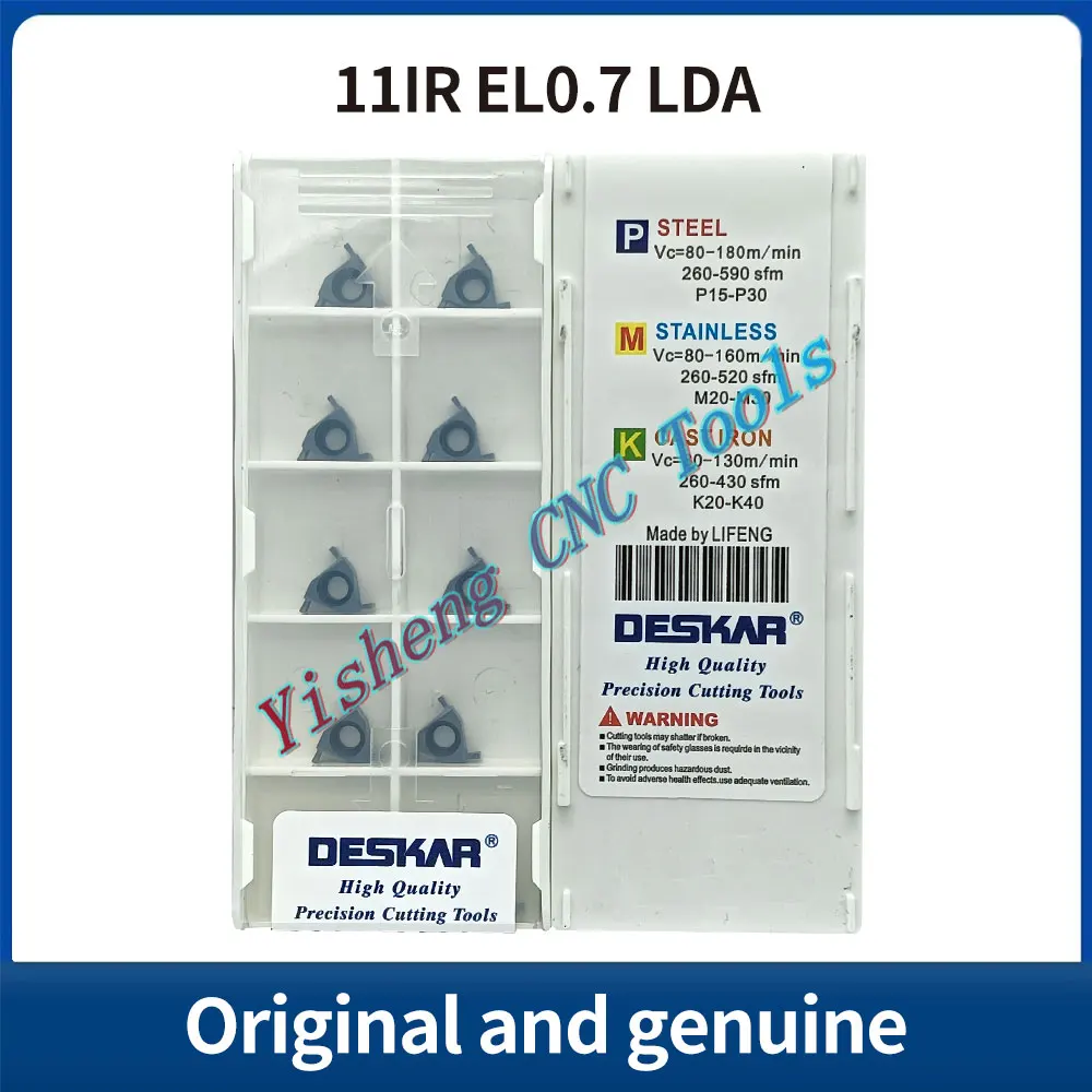 DESKAR 11IR/EL0.5/0.6/0.7 11IR/EL0.8 11IR/EL0.9 11IR/EL1.0 LDA LF6018 Triangolo piatto diametro interno lama scanalatura poco profonda