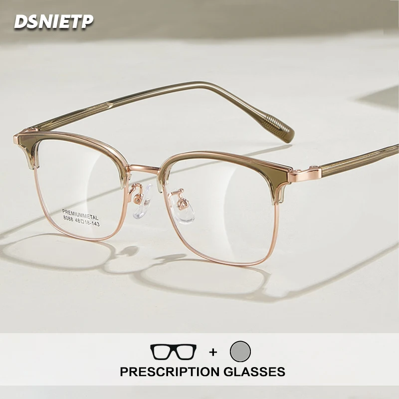

ISLINO Vintage Reading Glasses Women Photochromic Anti Blue Light Prescription Glasses Frame Progressive Multifocus Eyewear