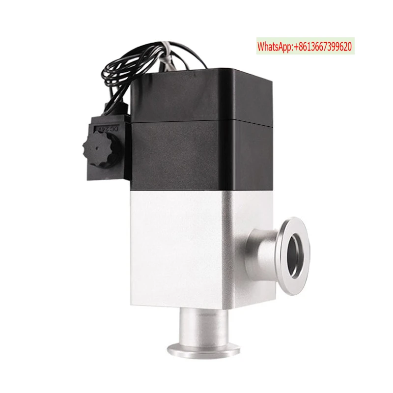 Energizing pneumatic high vacuum flapper valve Aluminum material GDQ-J-KF bellows angle valve