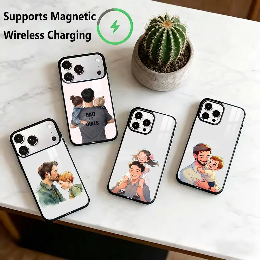 

Super dad Super mom Phone Case For iPhone17,16,15,14,13,12,11 Plus,Pro Compatible with magnetic wireless charging