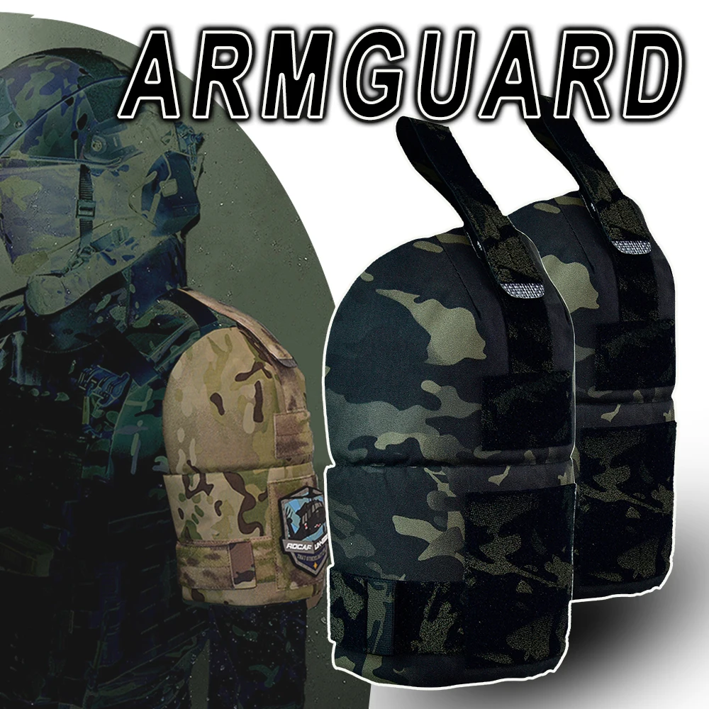 Tactical Shoulder Guards Detachable Multi-Functional Arm Guard Adjustable Protective Camouflage Plates for CS Hunting Shooting