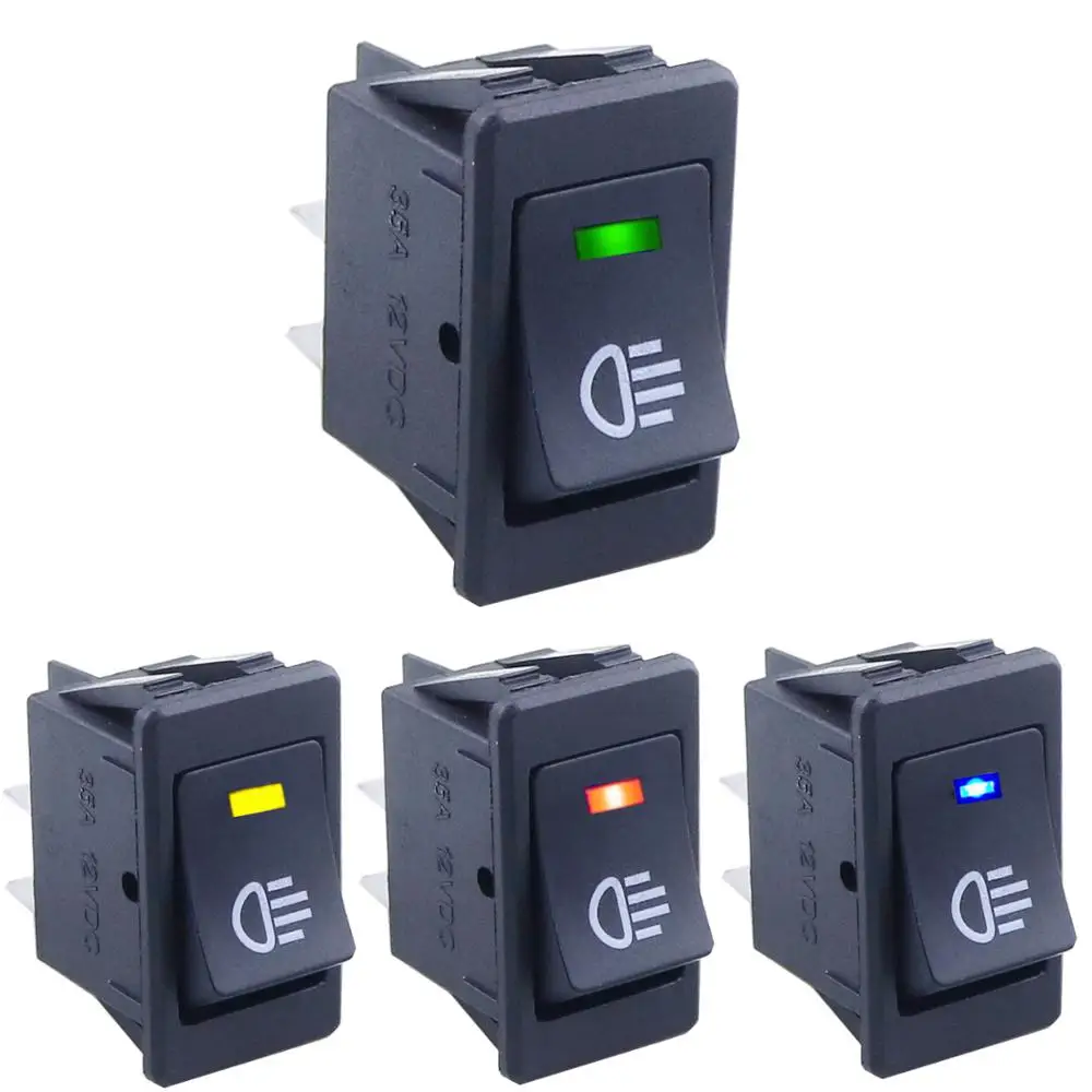 KCD4 Rocker Switch ON-OFF 2 Position 4 Pins LED 12V 35A Automobil Umrüstung Nebel Lampe Schalter mit licht Rocker Schalter