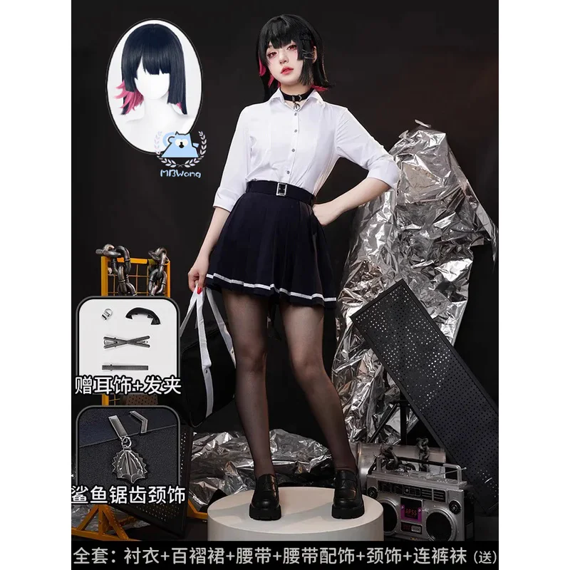 Presell New Game Zenless Zone Zero Ellen Joe Cosplay Costume School JK Uniform Wig Skirt Ellen Outfit Hallowmas Carnival Prop