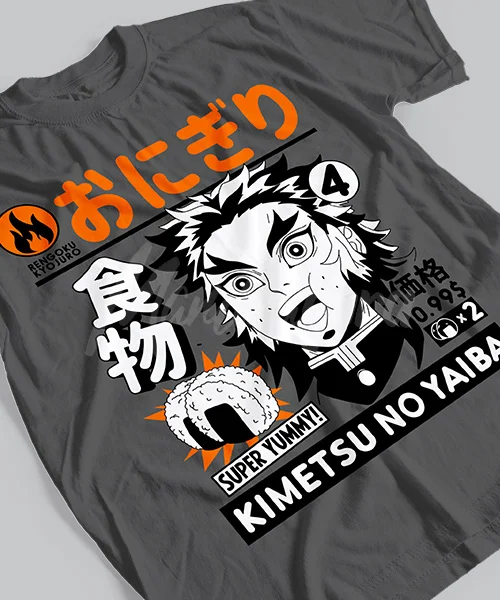 T-shirt for Anime Kimetsu no Yaiba: Rengoku Kyojuro Super Yummy