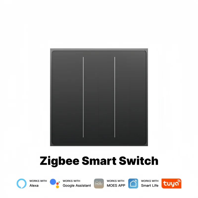Star Feather Series ZigBee Smart Switch Push Button With Neutral Wire Light Scene 2in1Switch EU Version
