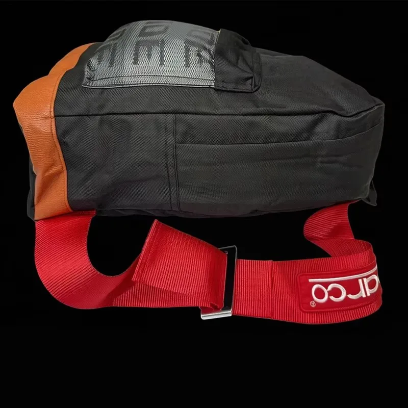 JDM Racing Backpack Heavy Duty  Safety Belt Durable Polyester Travel Bag Trendy Streetwear