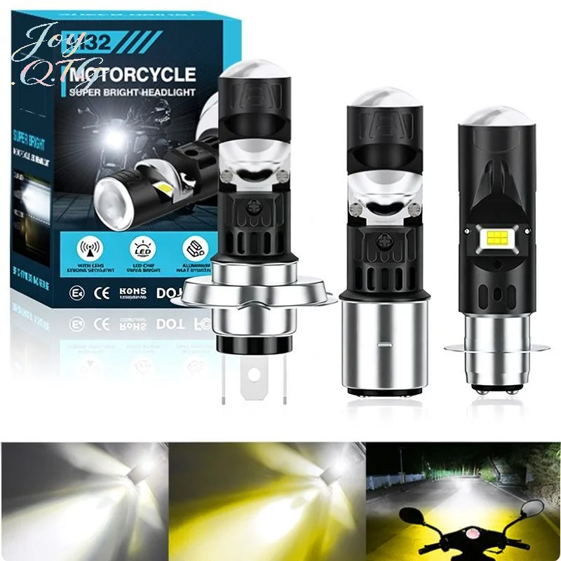Lens LED Motorcycle Headlight Bulb High Brightness Replacement Lamp For Electric Scooter Motorbike Night Driving Use