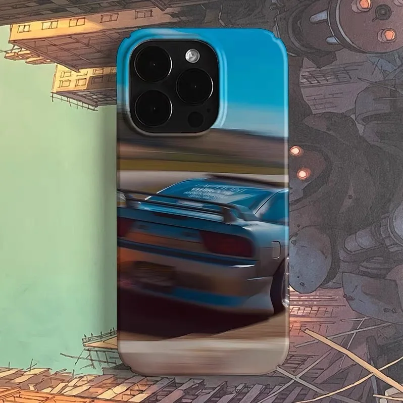 

Ins Korean Blue Running Racing Case for IPHONE 17 16 ProMax 15 14 Plus 13 12 MINI 11 PRO 16Plus XR XS MAX Acrylic Phone Cover