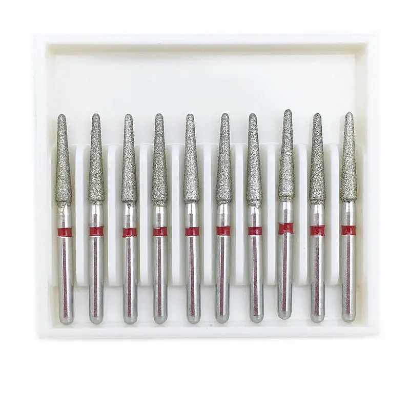 10pcs Dental FG Diamond Burs Drill Dentistry  for High Speed Handpiece Handle Diameter 1.6mm Fine TR-13F