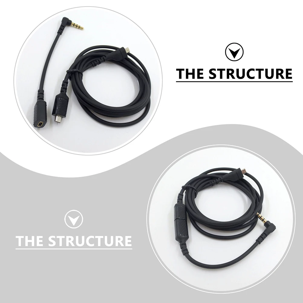 

Stereo Sound Card Connection Cable Gaming Headset Audio Earphone Replacement Pvc