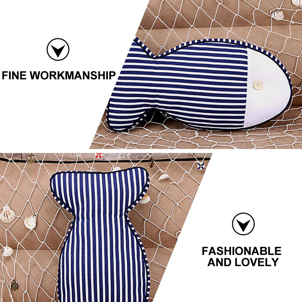 

1Pc Fish Shaped Pillow Cartoon Cushion Comfortable Throw Pillow Home Decor Gift For Kids And Adults